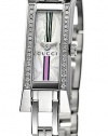 Gucci 110 G-Link Stainless Steel & Diamond Womens Fashion Swiss Watch YA110508