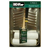 BEHR 5 Piece Paint Project Kit with Roller, Brush, Tray, & 2 Nap Roller Covers