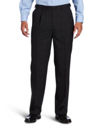 Louis Raphael Men's Total Comfort Wool Classic Plaid Pleated Dress Pant