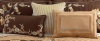 Martha Stewart Bedford Flowers 18 Square Decorative Pillow Gold/Ivory Stripe