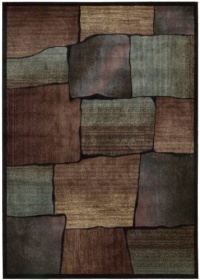 Nourison Interpretations Multi-color Abstract 2-Feet by 2.9-Feet Polyacrylic Area Rug