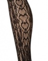 Hue Women's Python Net Tight, Black, Medium-Large