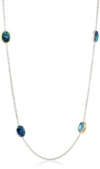 GURHAN Surf Silver and Gold Double Sided Paua Shell Necklace