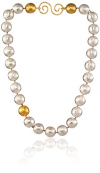 GURHAN Dome Silver with Gold Dome Ball Short Strand Necklace