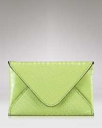 A sleek and sophisticated Lauren Ralph Lauren card case looks like a true power player in rich, embossed leather.