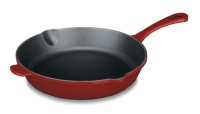 Cuisinart CI22-24CR Chef's Classic Enameled Cast Iron 10-Inch Round Fry Pan, Cardinal Red