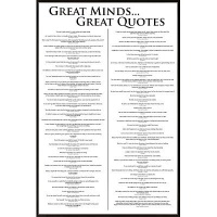 Great Minds and Great Quotes, Inspirational Poster Prints, 24-by-36-Inch