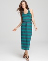 Look casual cool in a maxi tank dress coverup from Joie a la Plage. A graphic striped design is classic yet so right now.