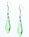 Charter Club Earrings, Silver-Tone and Pale Green Teardrop Bead Dangle Earrings