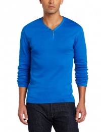 French Connection Men's Long Sleeve Basic Henley Shirt