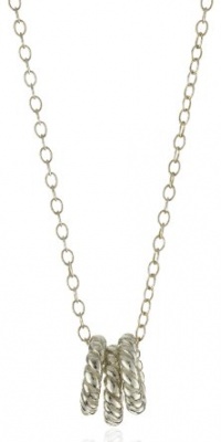 gorjana Rope Sterling Silver Three-Ring Necklace