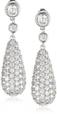 CZ By Kenneth Jay Lane Pave Teardrop Earrings