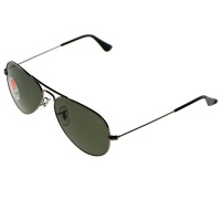 Ray-Ban RB3025 Aviator Large Metal Sunglasses 58 mm, Polarized, Gunmetal/Polarized Grey