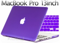 Kuzy - 2in1 PURPLE 13inch Rubberized Satin Hard Case and Keyboard cover for NEW Macbook PRO 13.3 (A1278 with or without Thunderbolt) Aluminum Unibody