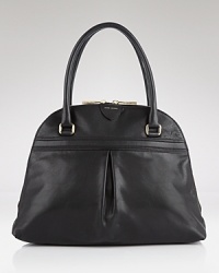 Crafted from luxe black leather, Marc Jacobs top handle satchel is practical and stylish. Essential for the lady about town, this bag exudes poise with pumps and pearls.