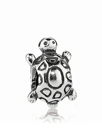 PANDORA's slow and steady turtle charm is lovely in sterling silver.