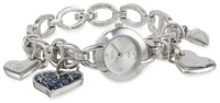 XOXO Women's XO7030 Silver Dial Silver-tone Heart Charms Watch