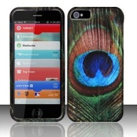 PEACOCK FEATHER Hard Plastic Design Matte Case for Apple iPhone 5 (6th Gen) [In Twisted Tech Retail Packaging]