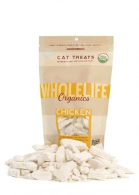 Whole Life Pet Pure Meat All Natural USDA Certified Organic Freeze Dried Chicken Brest Treats for Cats 2.8 oz