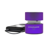 Marware UpSurge Rechargeable Mini Speaker with 3.5mm Headphone/Audio Jack, Purple