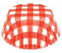 Fox Run Red Gingham Bake Cups, 50 Bake Cups