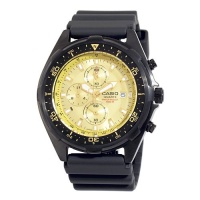 Casio Men's AMW330B-9A Dive Chronograph Black Resin Strap Watch