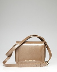 Burberry works an understated edge with this compact leather crossbody. Style it as a minimalist counterpart to the season's most opulent looks.