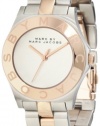 Marc Jacobs Blade Gold Silver Dial Women's Watch MBM3129