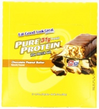 Pure Protein High Protein Bar, Chocolate Peanut Butter, 2.75-Ounce Bars (Pack of 12)