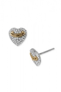 Juicy Couture Pave Heart Stud Earrings