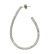 Juicy Couture Elegant Pave Teardrop Hoop Earrings New 2013 Collection (Silver)