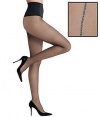 Commando Premier Sheer Metallic Back Seam Tights, S, Black