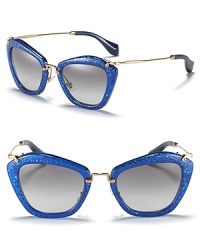 Glam it up in glitter, angular frames, a modern take on the classic cat eye.