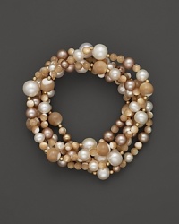 A shimmering mix of mother-of-pearl and cultured freshwater pearls.