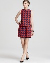 Classic jacquard gets a modern makeover on this chain-link patterned DIANE von FURSTENBERG dress--a singular sensation for work and weekends, that's ever-so smart with a pointy-toe flat and chunky bangle.