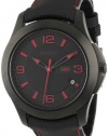 Gucci Men's YA126224 G-Timeless Black IP Black Techno Leather Strap Watch