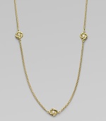 From the Chain Collection. This 18k yellow gold chain is dotted with sparkling diamonds.Diamonds, 0.21 tcw 18k yellow gold Length, about 18 Lobster clasp Imported