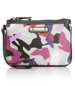 Step up your style status with shoe print silhouette from Nine West. Petite and primed to stash cards, cash and ID, the convenient wristlet strap lets you carry it all with ease.