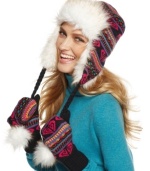 Let it snow. You'll keep cozy with these fleece-lined mittens from Roxy, featuring a colorful tribal pattern.