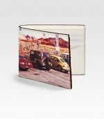 Beautifully artistic images of Venice Beach adorn this classic billfold wallet design crafted in coated leather.One billfold compartmentSix card slotsLeather4W x 4HImported