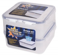 Lock & Lock Shrink-wrap 3.7 Cup Square Value 2 Pack Storage