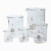 213A2 Karter Scientific Low Form Glass Beaker 5 Piece Set 50, 100, 250, 500, & 1000ml