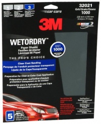 3M 32021 Imperial Wetordry 9 x 11 1000 Grit Sheet, (Pack of 5)