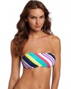 Splendid Women's Carnival Stripe Bandeau Bra, Multi, Large