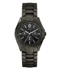 It's more fun on the dark side with this watch by GUESS on your wrist.