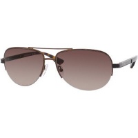 Emporio Armani 9750/S Women's Aviator Semi-Rimless Outdoor Sunglasses/Eyewear - Brown/Havana/Brown Gradient / Size 59/15-130