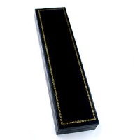 Classic Leatherette Black Bracelet Jewelry Gift Box