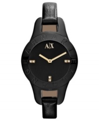 With a thin silhouette, this sultry timepiece from AX Armani Exchange wears like a fine bracelet.