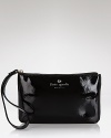 Take a shine to bold accessorizing with this patent leather wristlet from kate spade new york. Designed to add a colorful pop to your practical portfolio, this piece goes from day to night with electrically-charged ease.