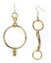 Statement earrings are a must-have this season. Make the look yours with this shapely pair of 14-karat hoops from Belle Noel, featuring a dramatic, dangly design.